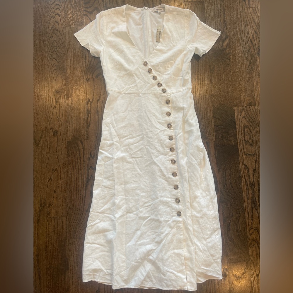 Madewell white midi dress